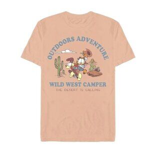 Outdoors Adventures Garfield cowboy western Arizona pink T-shirt women Medium